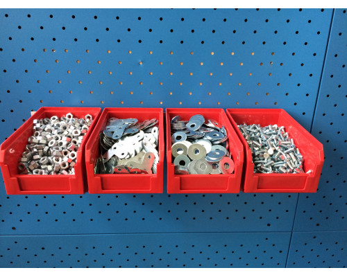 Органайзер настенный Стелла-техник V-2-650-красный , 4 ящика V-2