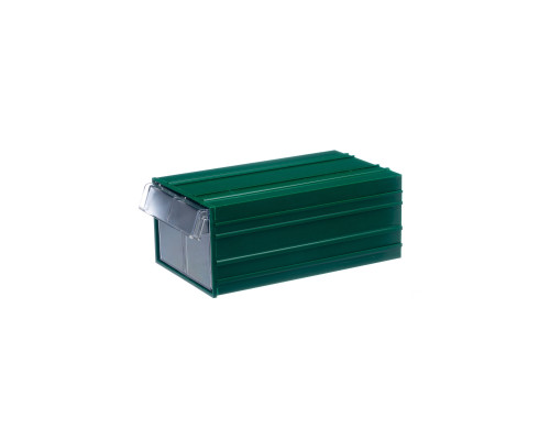 Пластиковый короб Стелла-техник С-2-зеленый-прозрачный 140х250х100мм
