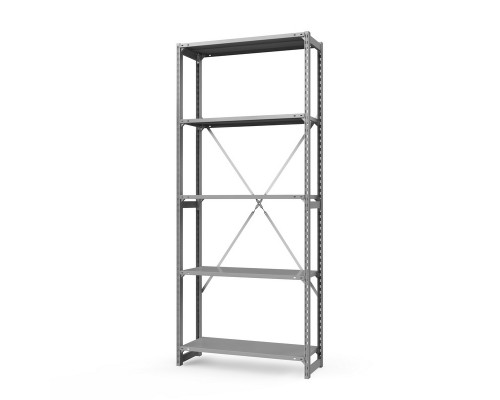 Стеллаж металлический ТСУ Универсал, 2500x760x500 мм. Полки: метал. усил. 5 шт.