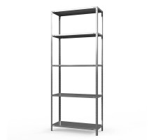 Стеллаж оцинкованный ТС Лайт, 2500x1000x500 мм., 5 полок