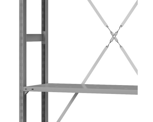 Стеллаж металлический ТСУ Универсал, 2000x1060x300 мм. Полки: метал. перф. усил. 4 шт.