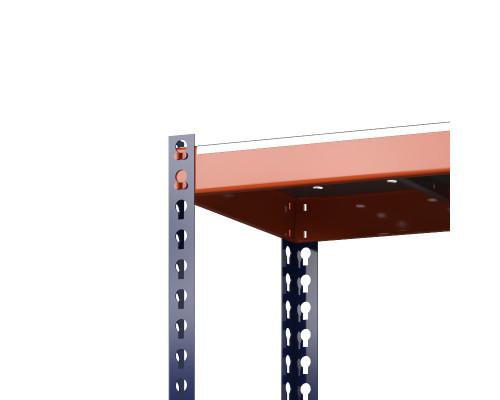 Стеллаж металлический Профи-Т 2000x1240x455 мм. Ярусы: оцинк. мет. перф.  3 шт.