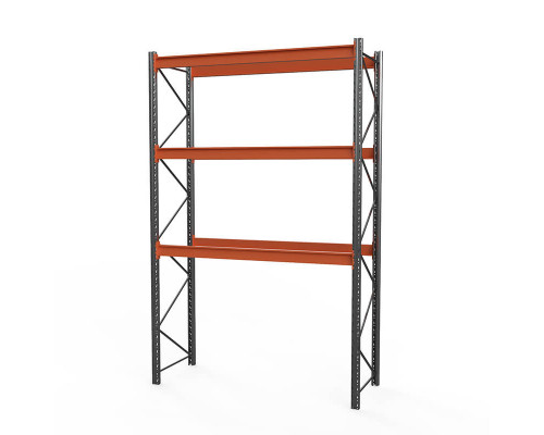 Стеллаж металлический паллетный (4500х1800х1100 мм), 3 яруса
