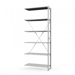 Секция приставная стеллажа металлического ТСУ Универсал, 3000x760x600 мм. Полки: метал. 6 шт.