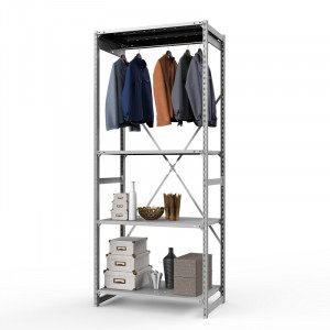 Стеллаж металлический ТСУ Универсал, 2500x1060x500 мм.Штанги: 1шт. Полки: метал. перф. 4 шт.