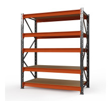 Стеллаж металлический Оптима, 3000x1530x785 мм. Ярусы: 5 шт. фанера