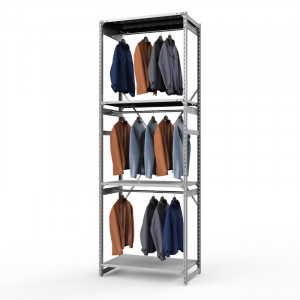 Стеллаж металлический ТСУ Универсал, 3000x1060x600 мм.Штанги: 3шт. Полки: метал. перф. 4 шт.