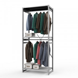 Стеллаж металлический ТСУ Универсал, 2500x1060x600 мм.Штанги: 2шт. Полки: метал. усил. 3 шт.