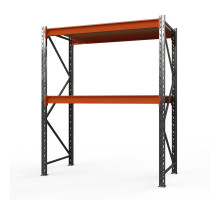 Стеллаж металлический Оптима, 2000x1530x785 мм. Ярусы: 2 шт. фанера