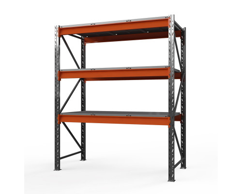 Стеллаж металлический Оптима, 2000x1530x785 мм. Ярусы: 3 шт. метал.