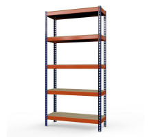 Стеллаж металлический Профи-Т 2500x1845x455 мм. Ярусы: фанера 5 шт.