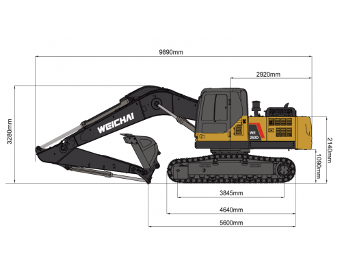 Гусеничный экскаватор WEICHAI WE260D